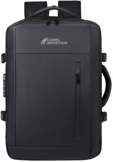 תיק גב וואקום 35 ליטר למחשב נייד בגודל עד 16 אינץ’ דגם The Valtrex ProX מבית Camel Mountain - צבע שחור