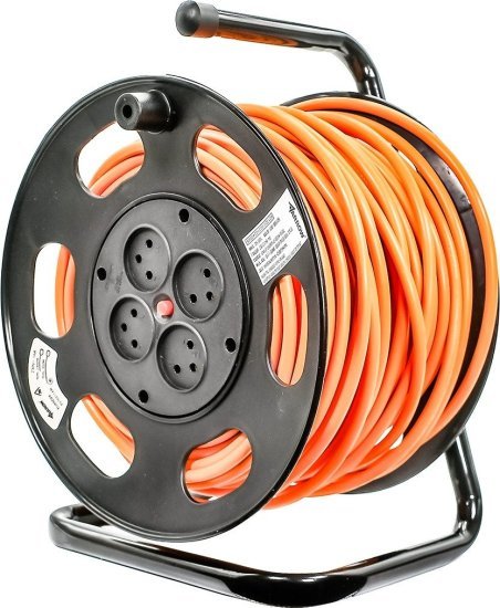 תוף מאריך 50 מטר כבל 3x1.5 מ''מ 4 שקעים ישראליים ARROW