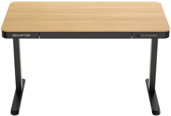 שולחן חכם מתכוונן בגודל 120X60 ס''מ Smarter ET119W-C - צבע שחור משולב עץ אלון