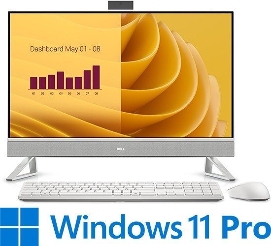 מחשב All-in-One עם מסך מגע ‎‎Dell AIO EC27250 IN-RD33-16137 / EC27250-7876 - צבע Pearl White