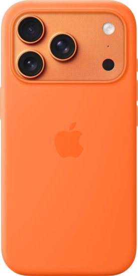 כיסוי סיליקון מקורי ל-Apple iPhone 17 Pro עם חיבור MagSafe - צבע Orange