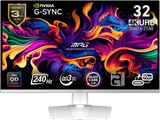 מסך מחשב גיימינג ''31.5 MSI MPG 321URXW QD-OLED UHD 240Hz