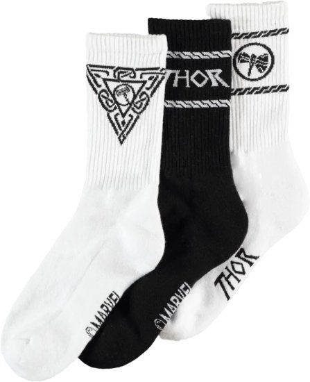 3 זוגות גרבי ספורט Marvel Thor - מידה 43-46