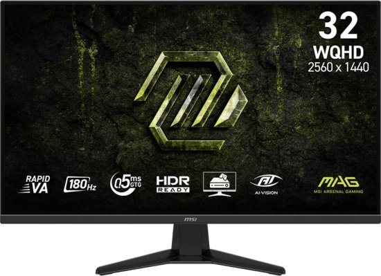 מסך מחשב גיימינג ''MSI MAG 325QF E18V WQHD 180Hz 31.5 Inch