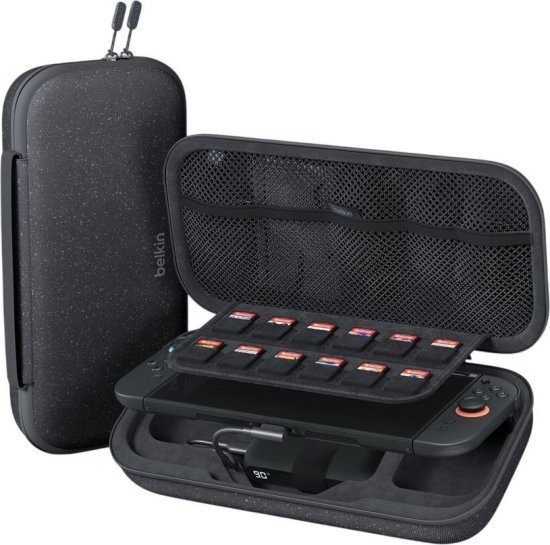 נרתיק נשיאה וטעינה 20W 10000mAh ל-Nintendo Switch 2 מבית Belkin - צבע פחם