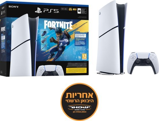 קונסולת Sony PlayStation 5 Slim 825GB Digital Edition + קוד שובר להורדת המשחק Fortnite Flowering Chaos - אחריות יבואן רשמי ישפאר