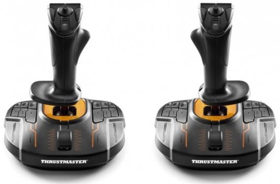 2 בקרי טיסה (ימין ושמאל) Thrustmaster T-16000M FCS - צבע שחור / כתום