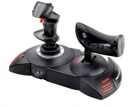 בקר טיסה עם מצערת Thrustmaster T.Flight Hotas X למחשב PC ולפלייסטיישן 3